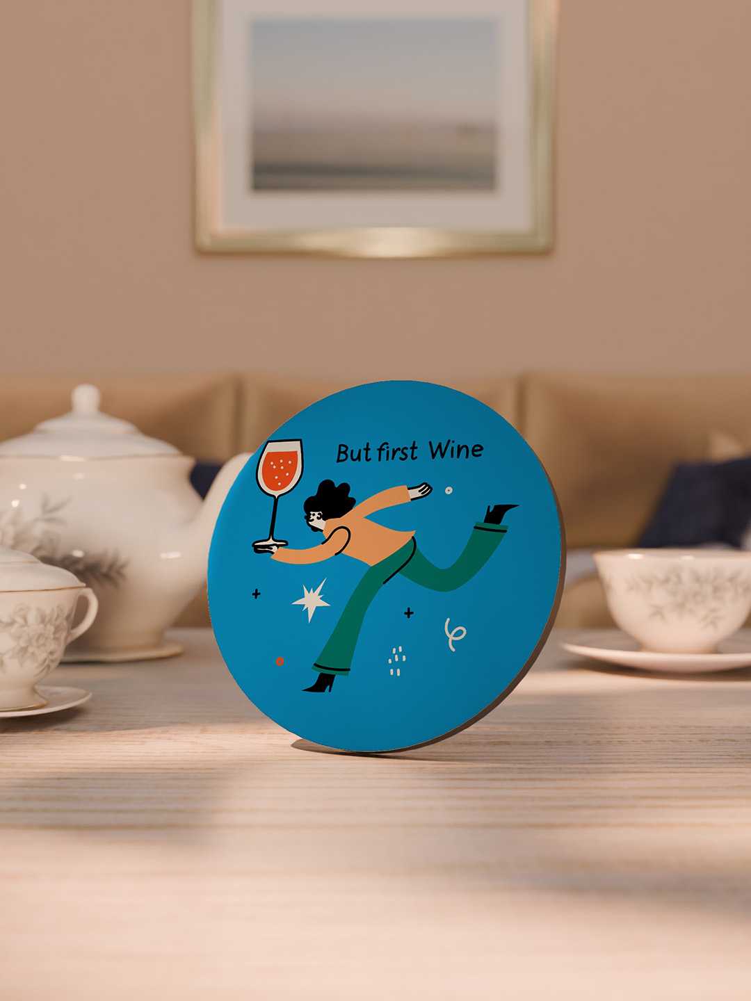 Wine and Dine Graphic Coasters - Pack of 6