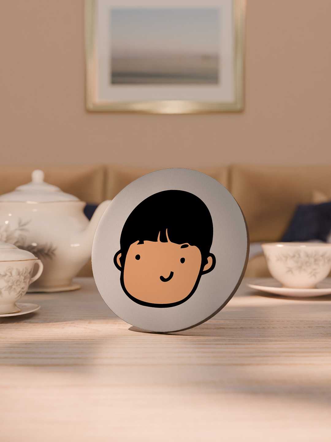 Face Expression Graphic Coasters - Pack of 6