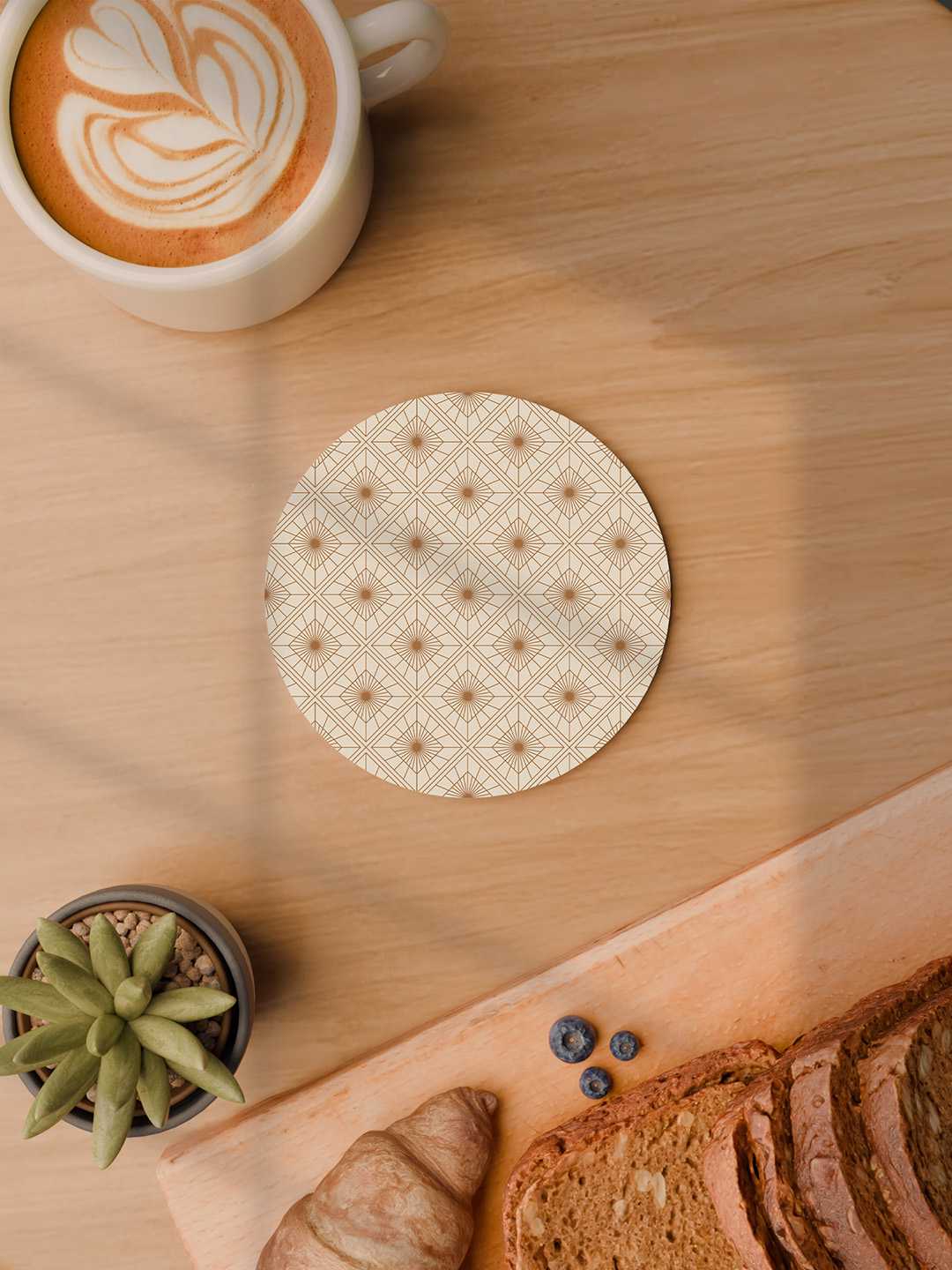 Elegant Luxe Pattern Graphic Coasters - Pack of 6