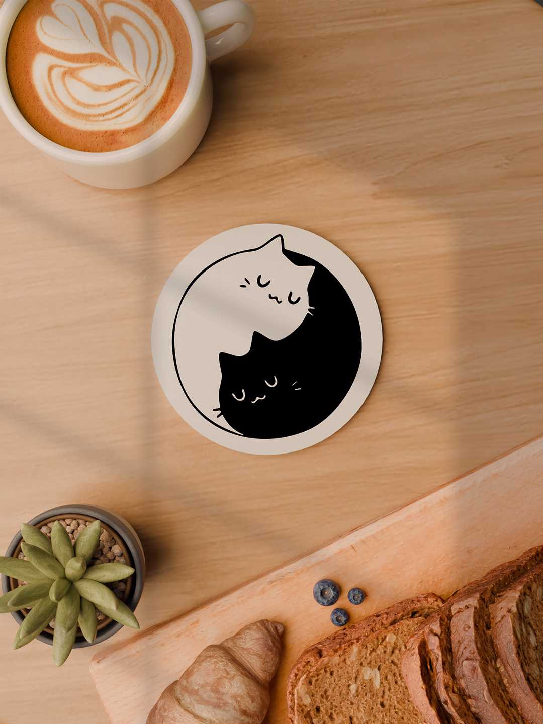 Cats Graphic Coasters - Pack of 6