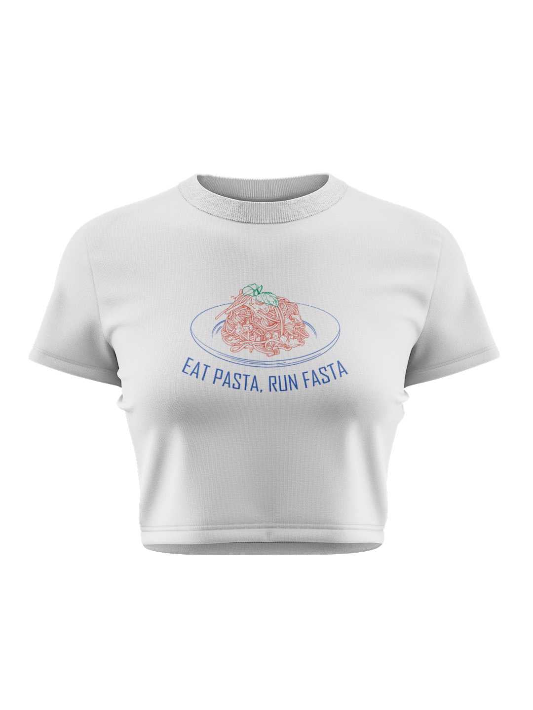 Eat Pasta. Run Fasta Graphic Baby Tee