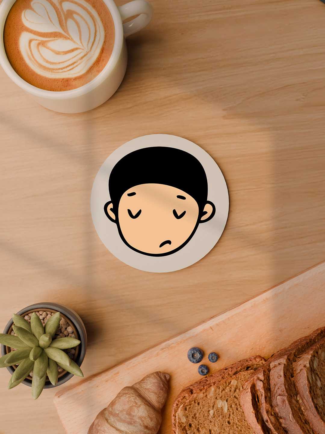 Face Expression Graphic Coasters - Pack of 6