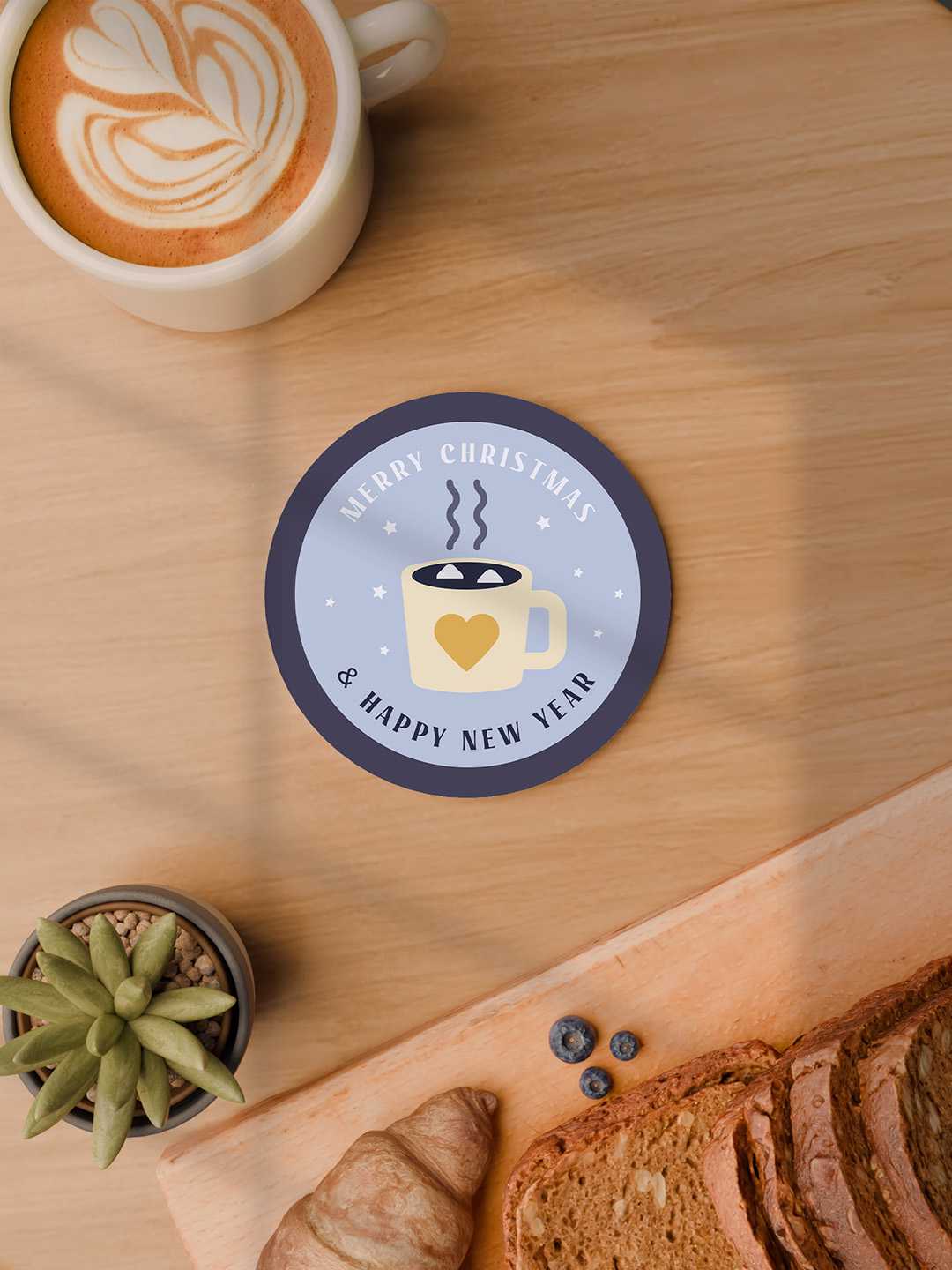 Christmas Graphic Coasters - Pack of 6