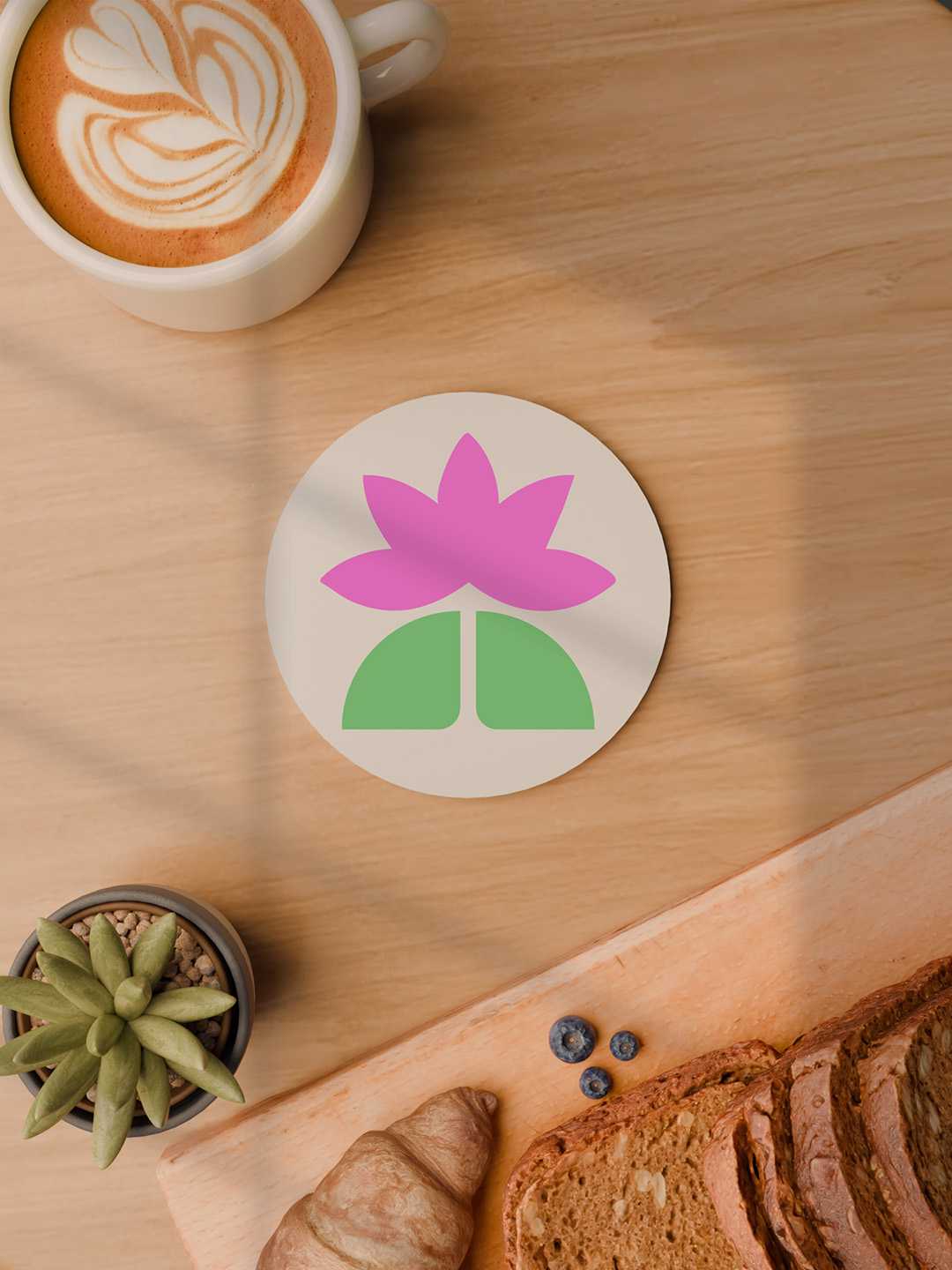 Geo Floral Graphic Coasters - Pack of 6