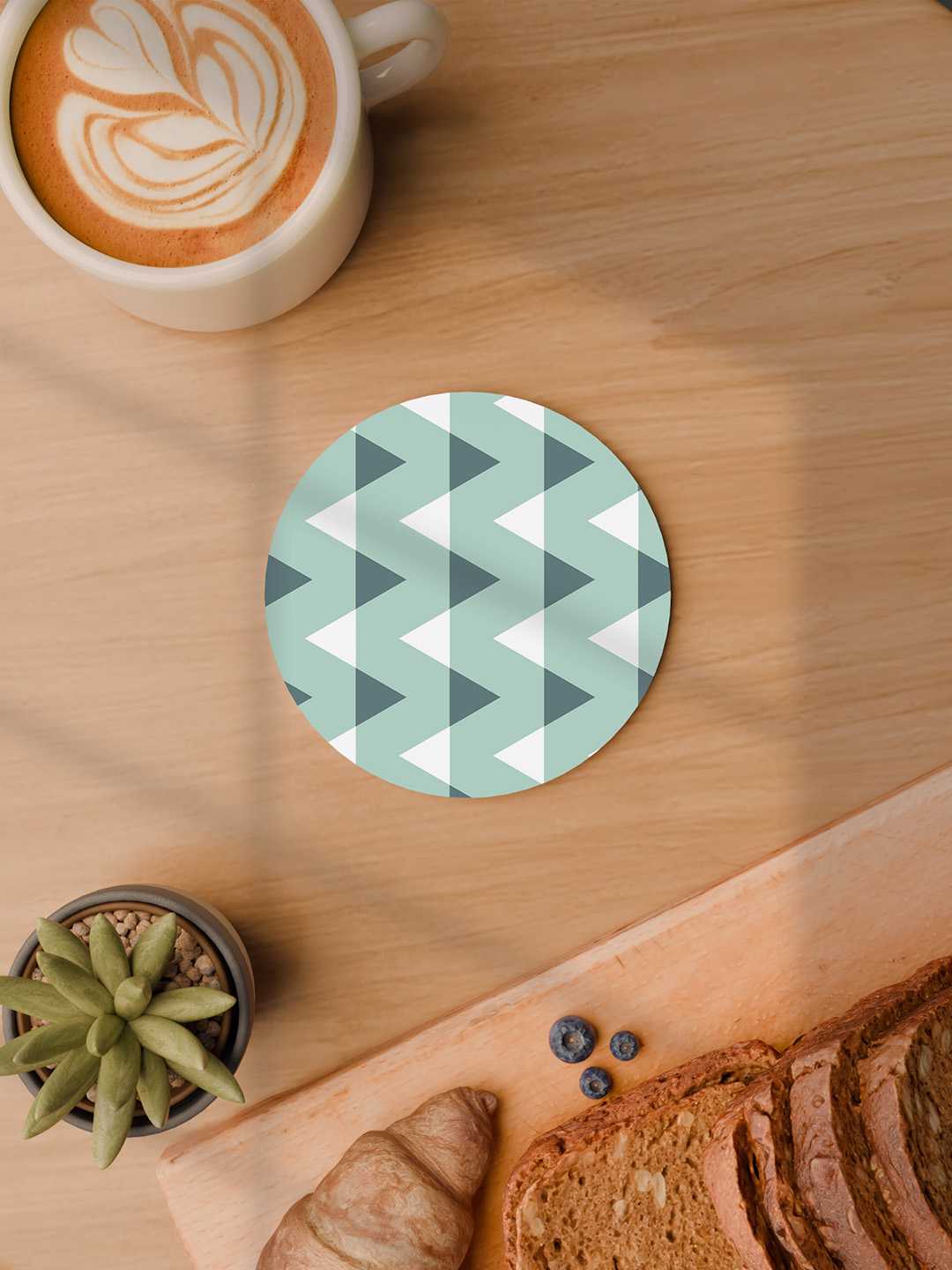Pastel Geometry Art Graphic Coasters - Pack of 6