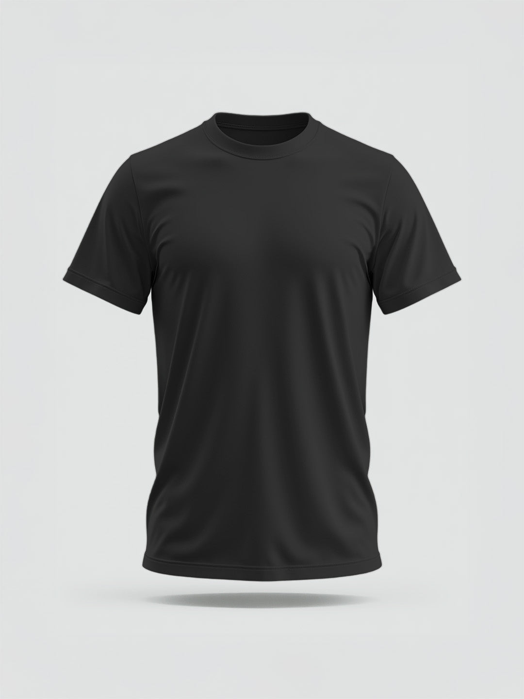 Black Solid Unisex Regular Tee