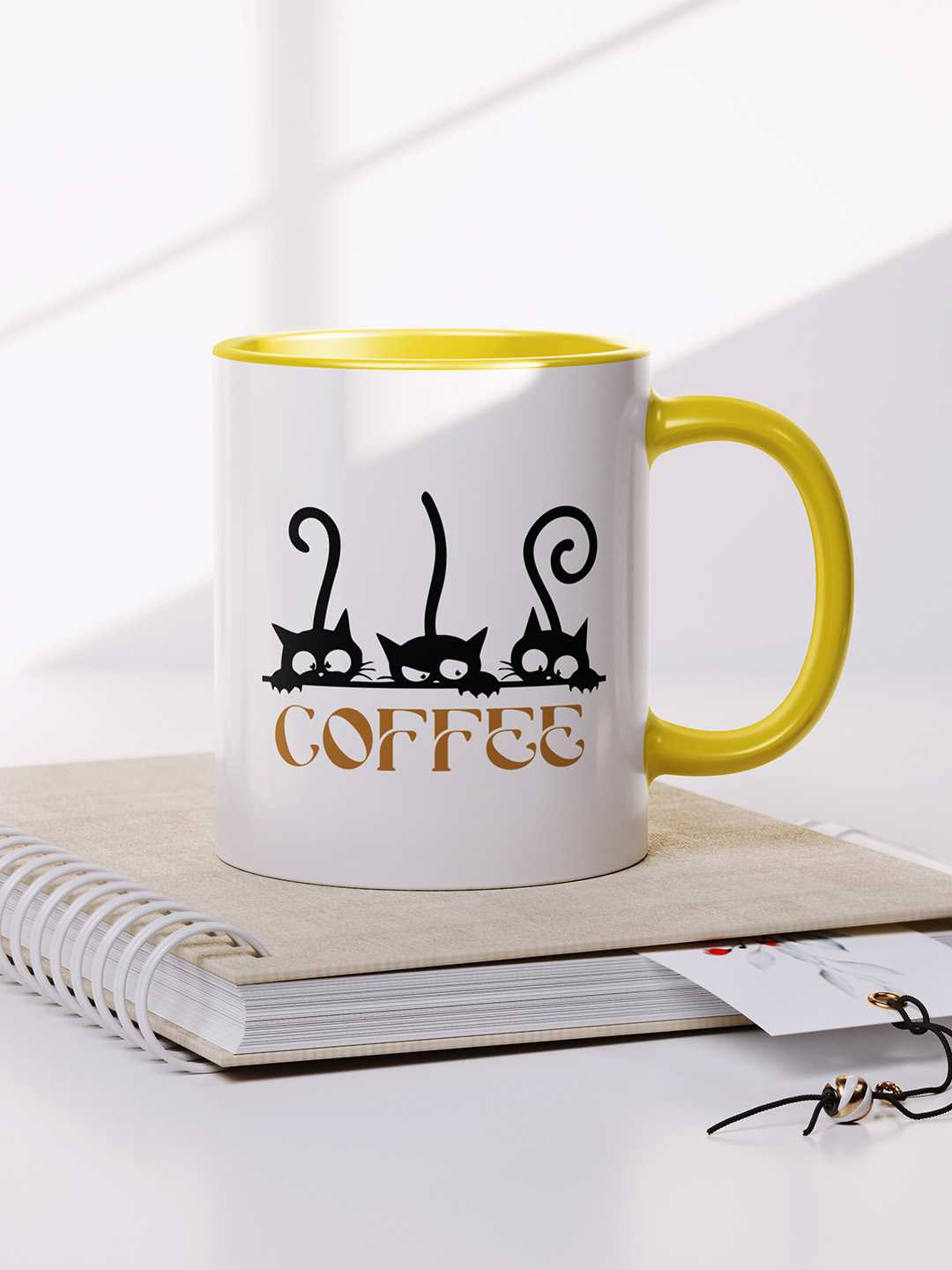COFFEE CATS Graphic Printed Ceramic Mug