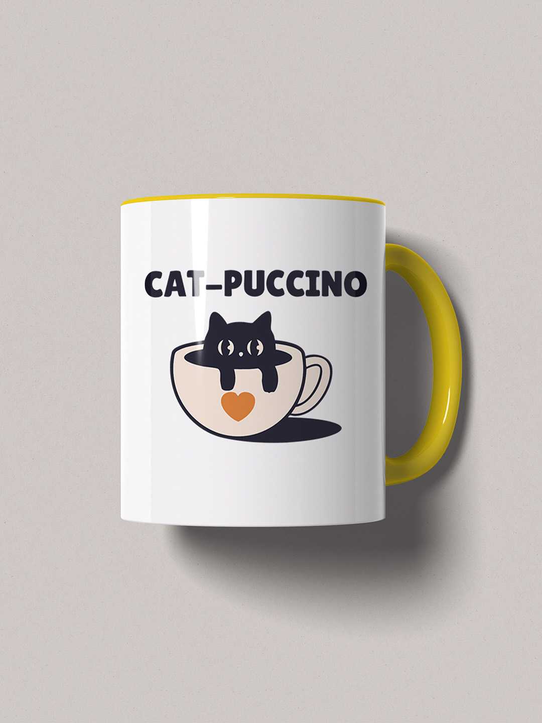 CAT-PUCCINO Graphic Printed Ceramic Mug