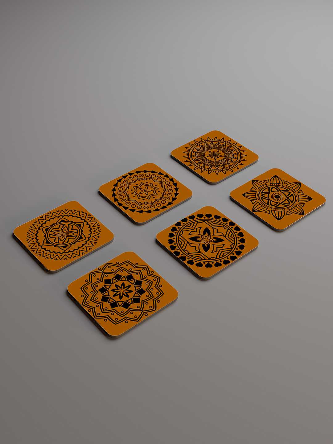 Ethnicity Pattern Graphic Coasters - Pack of 6