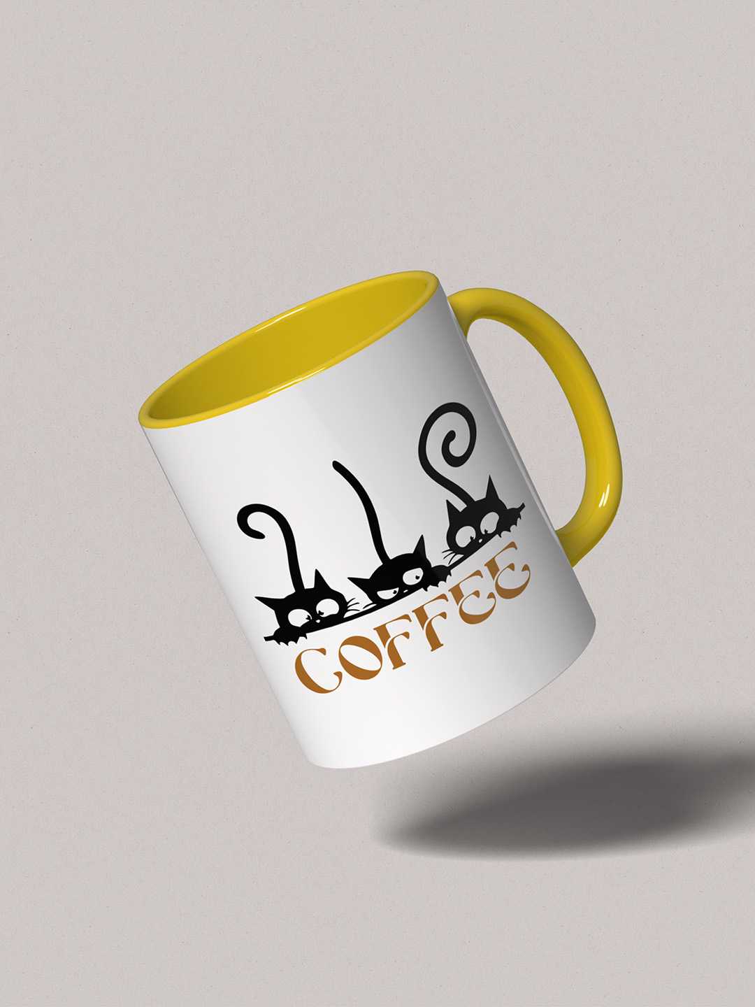 COFFEE CATS Graphic Printed Ceramic Mug