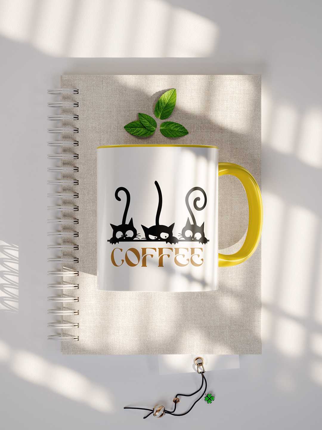 COFFEE CATS Graphic Printed Ceramic Mug