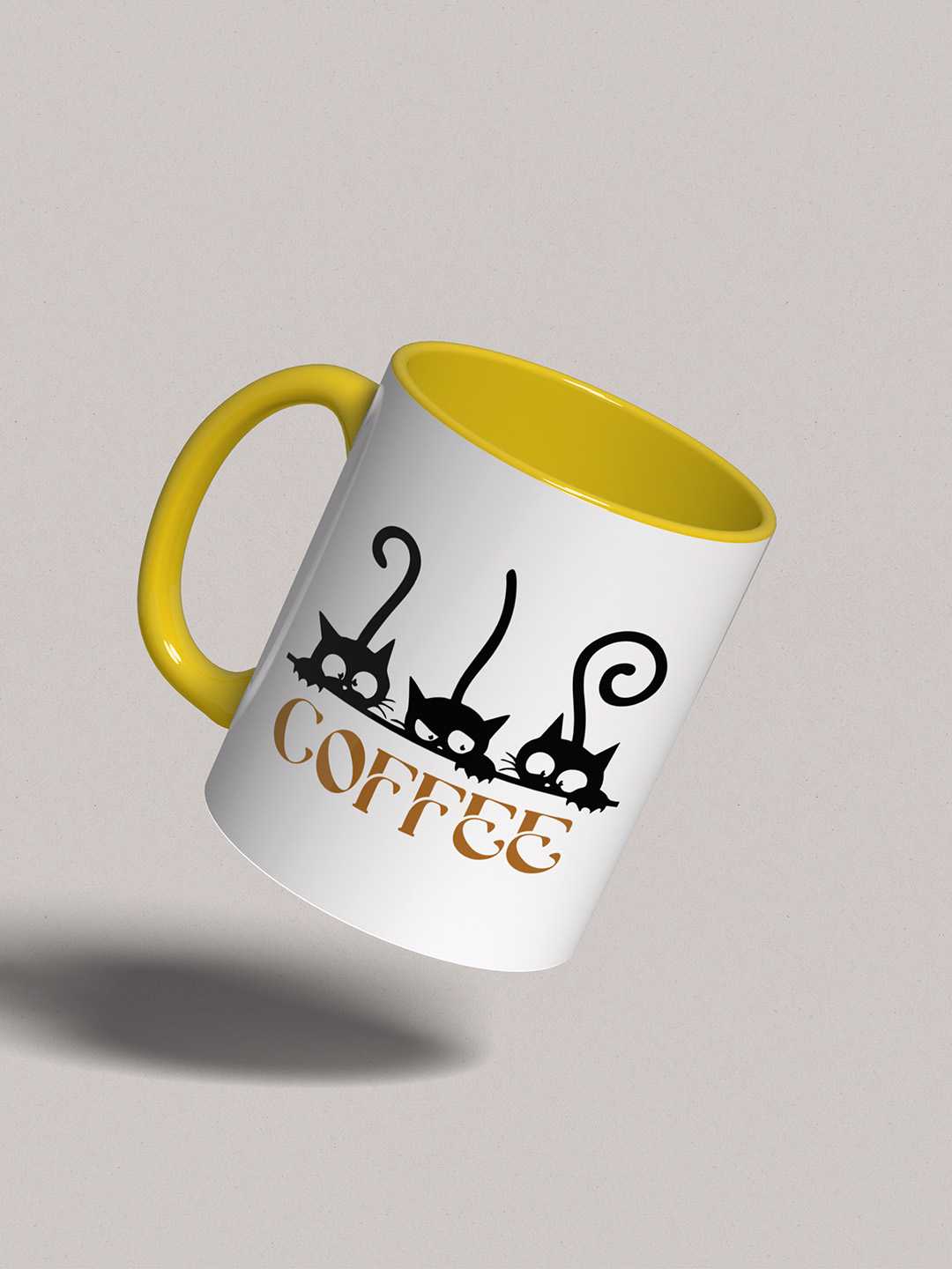 COFFEE CATS Graphic Printed Ceramic Mug