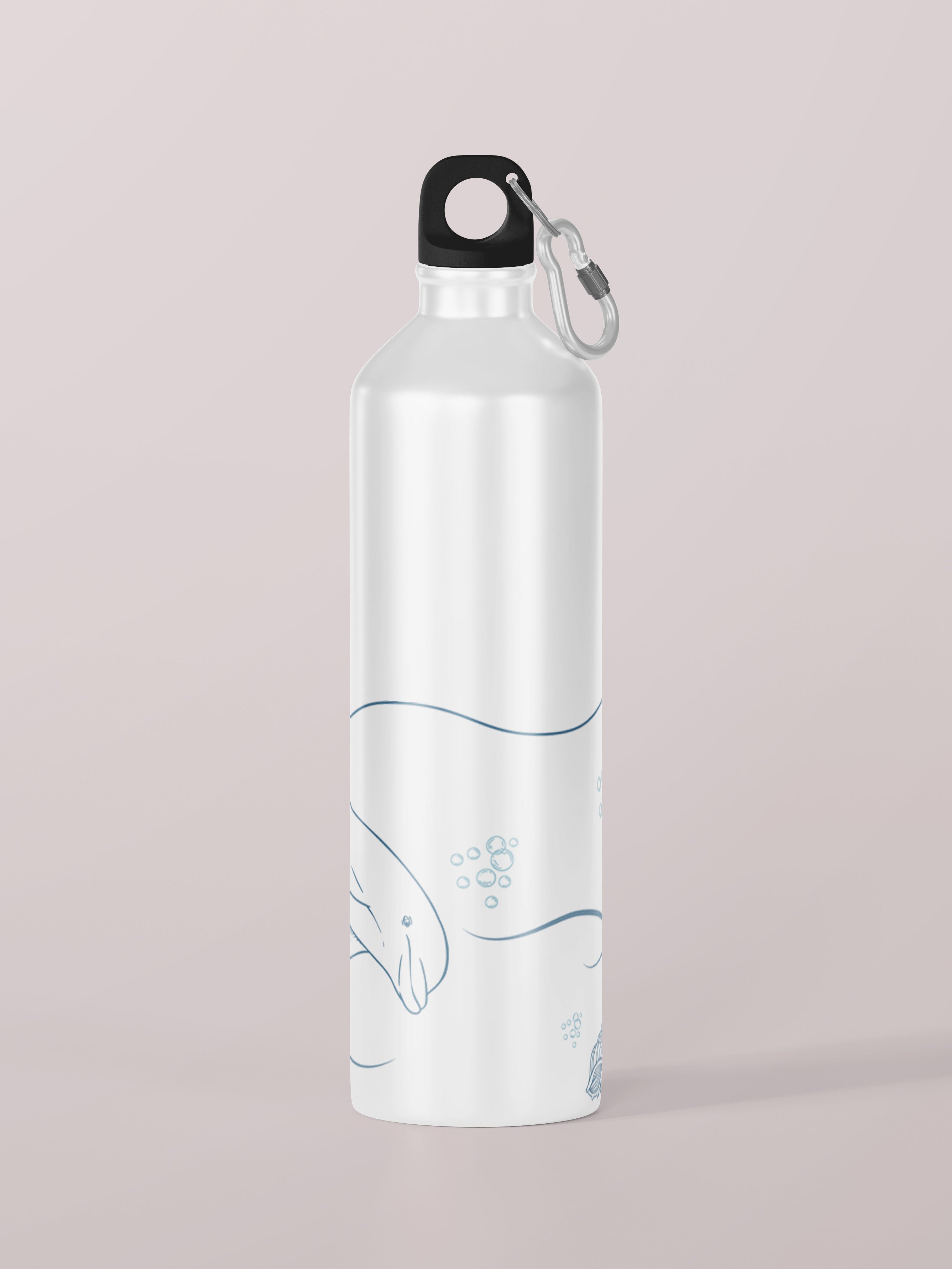 Dolphin Art Graphic Metal Bottle