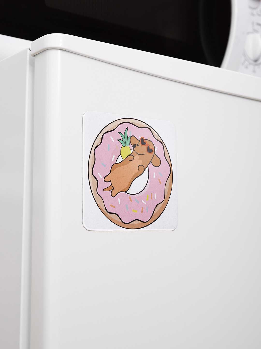 Chilling Dog Graphic Fridge Magnet