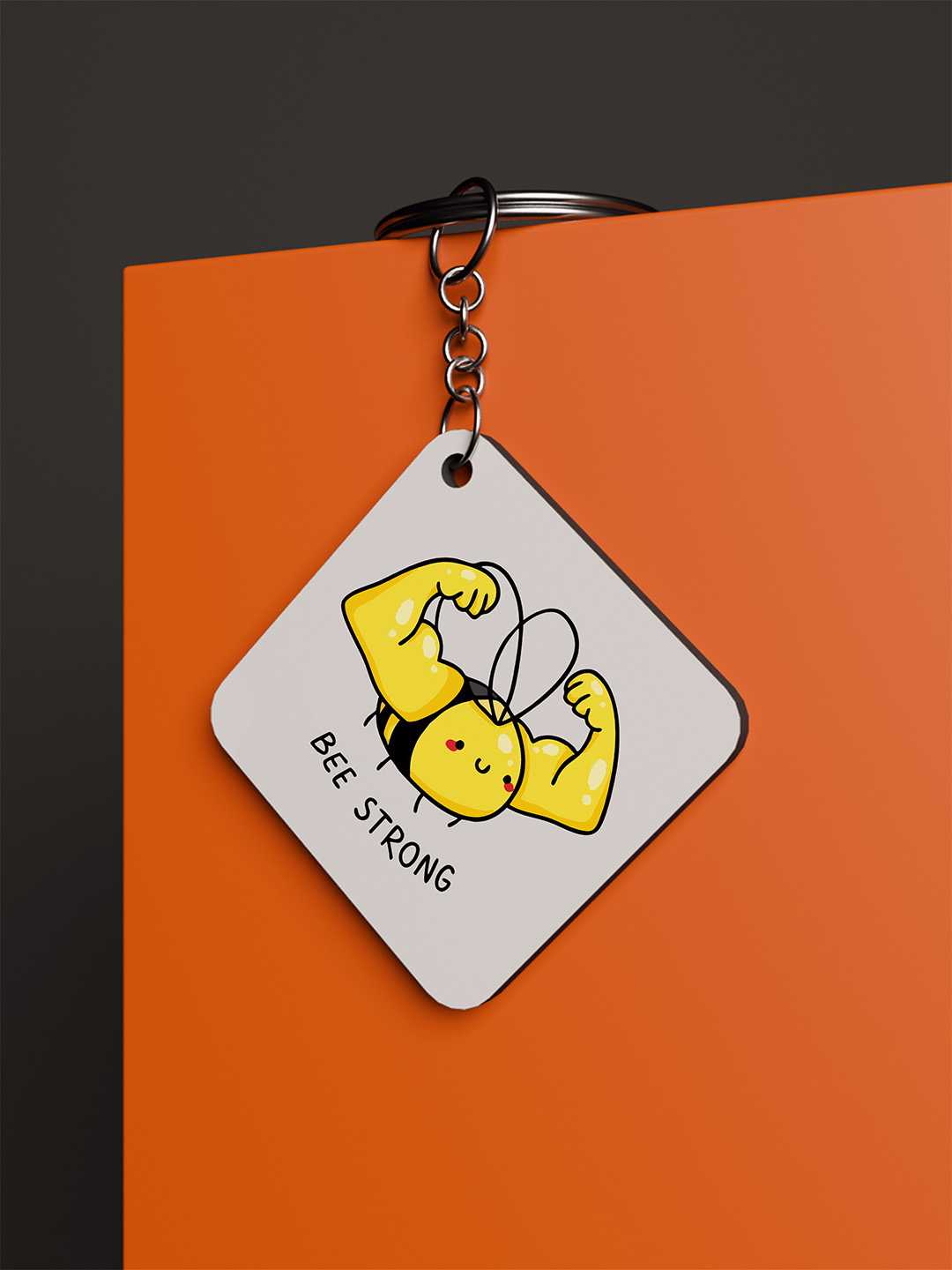Bee Strong Graphic Keychain