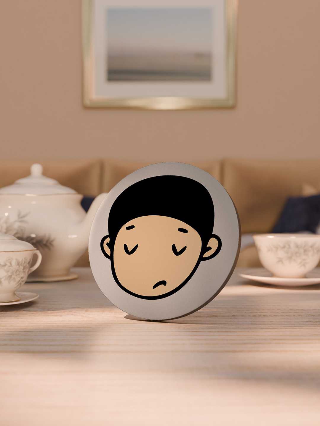 Face Expression Graphic Coasters - Pack of 6