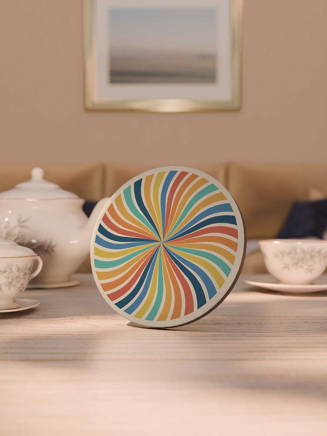 Retro Pattern Graphic Coasters - Pack of 6