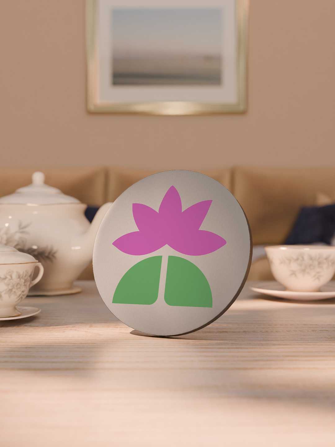 Geo Floral Graphic Coasters - Pack of 6