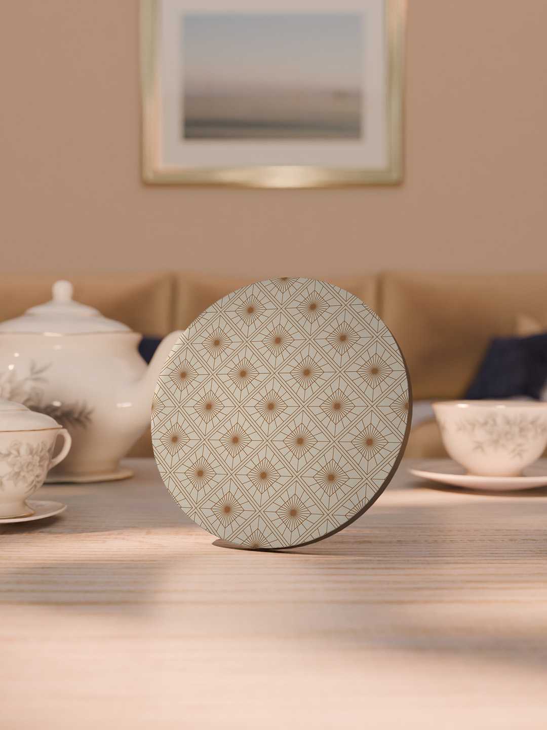 Elegant Luxe Pattern Graphic Coasters - Pack of 6