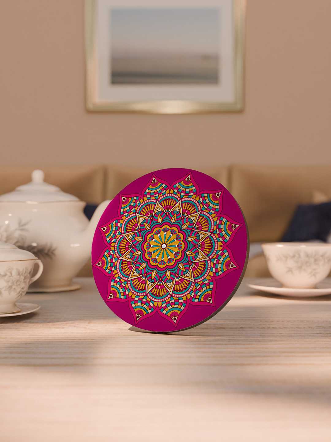Mandala Pattern Graphic Coasters - Pack of 6