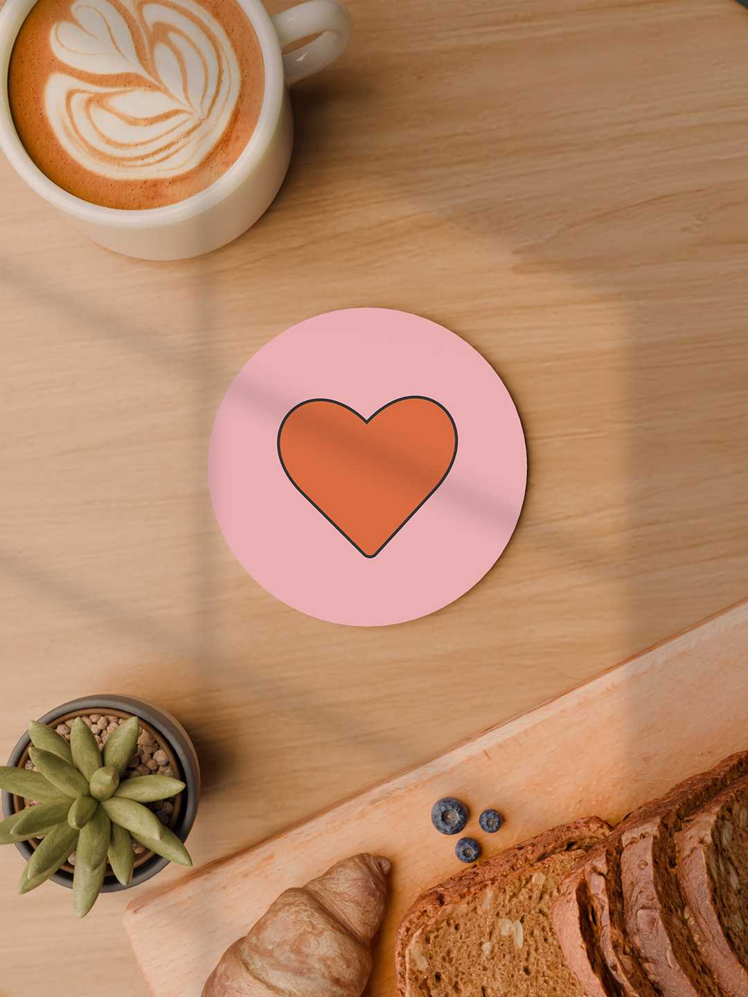 Love and Latte Graphic Coasters - Pack of 6
