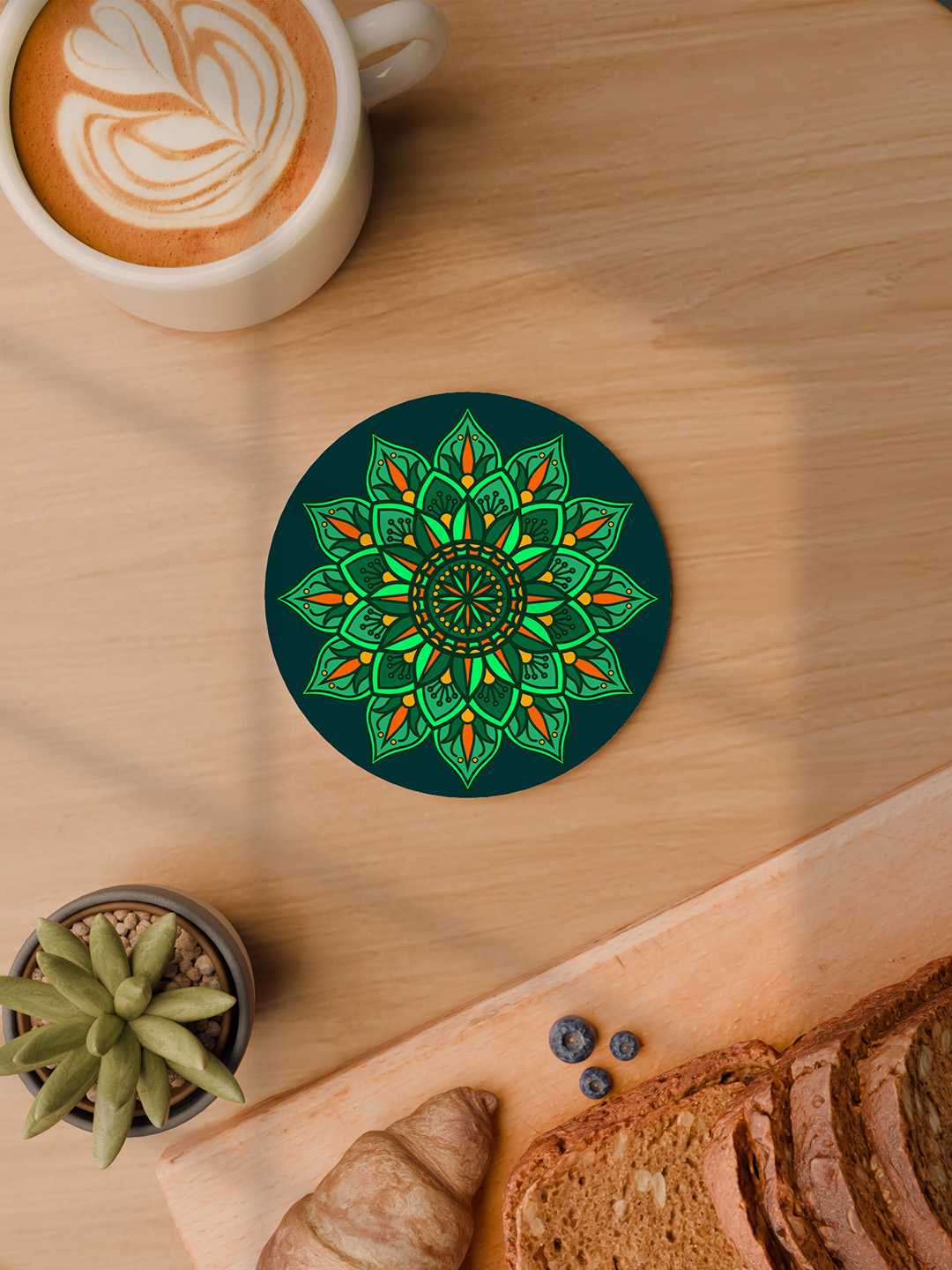 Mandala Pattern Graphic Coasters - Pack of 6