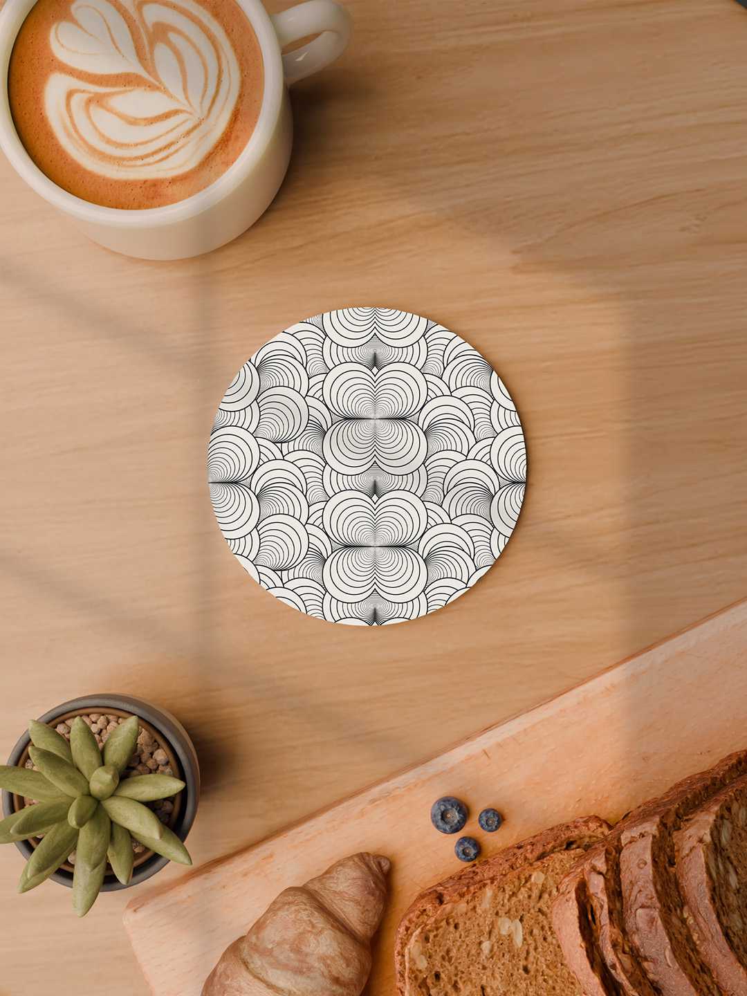 Elegant Luxe Pattern Graphic Coasters - Pack of 6