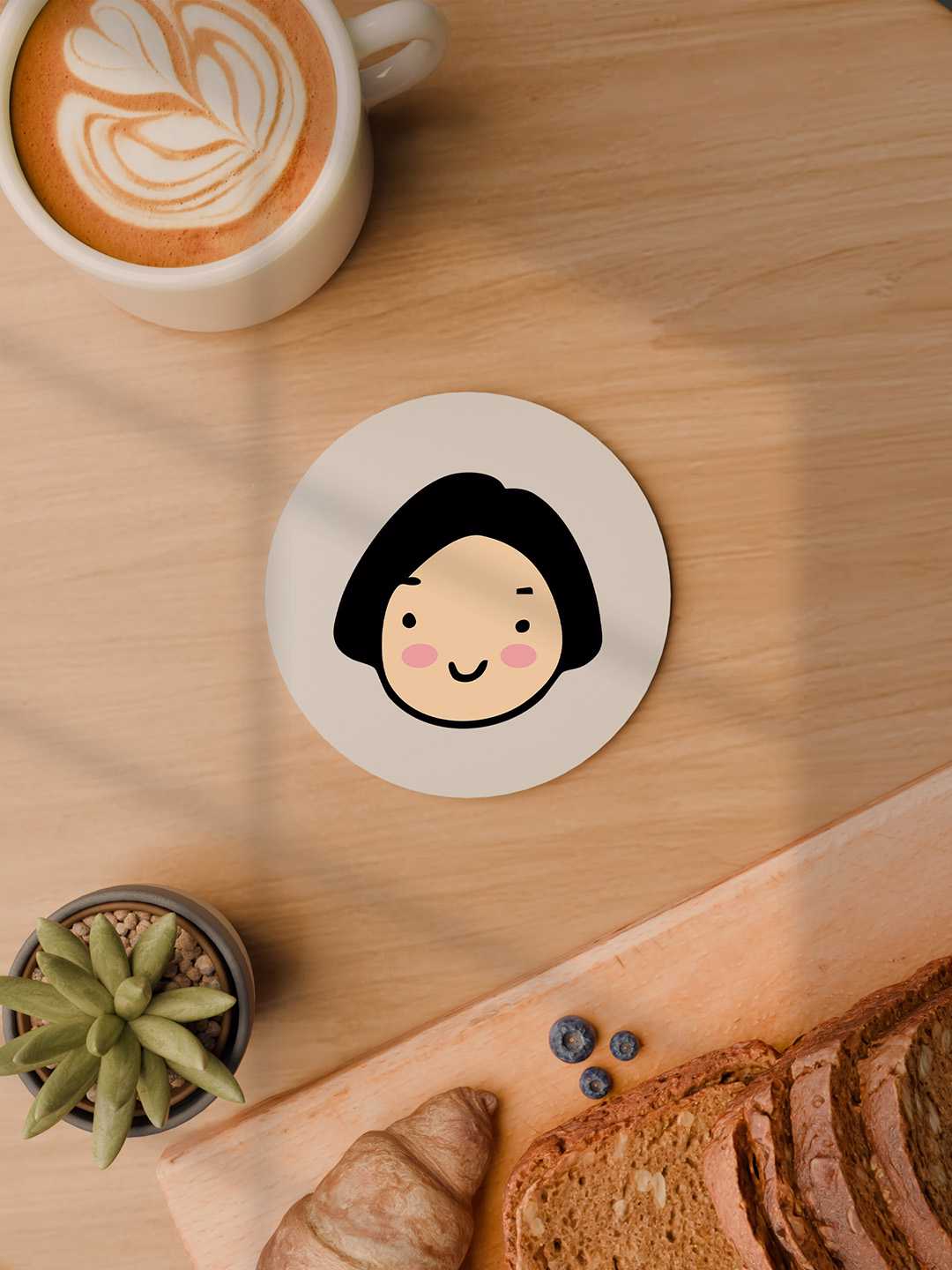 Face Expression Graphic Coasters - Pack of 6