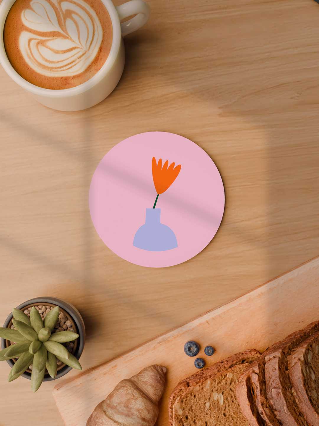 Floral Graphic Coasters - Pack of 6