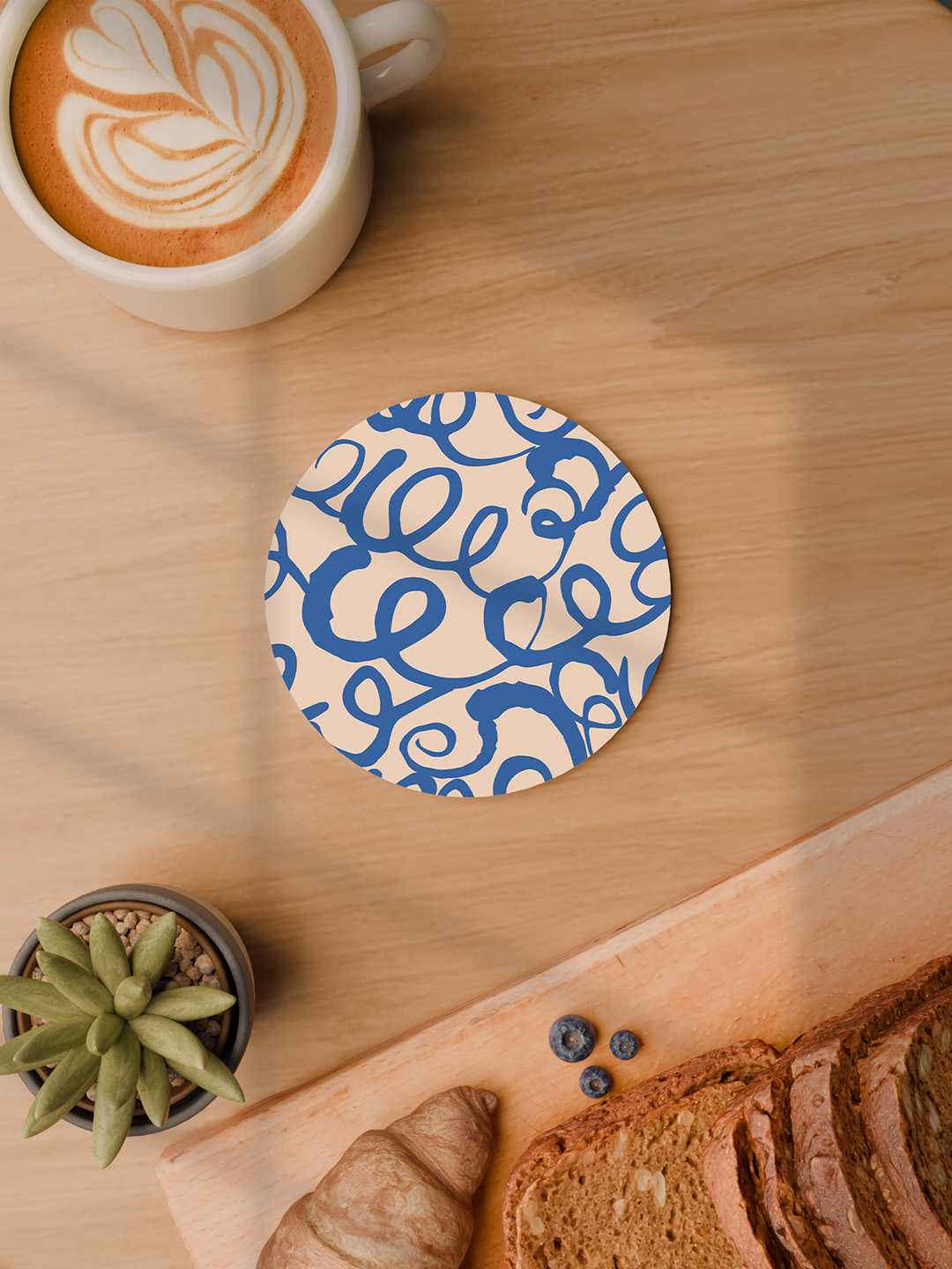 Doodle Pop Pattern Graphic Coasters - Pack of 6