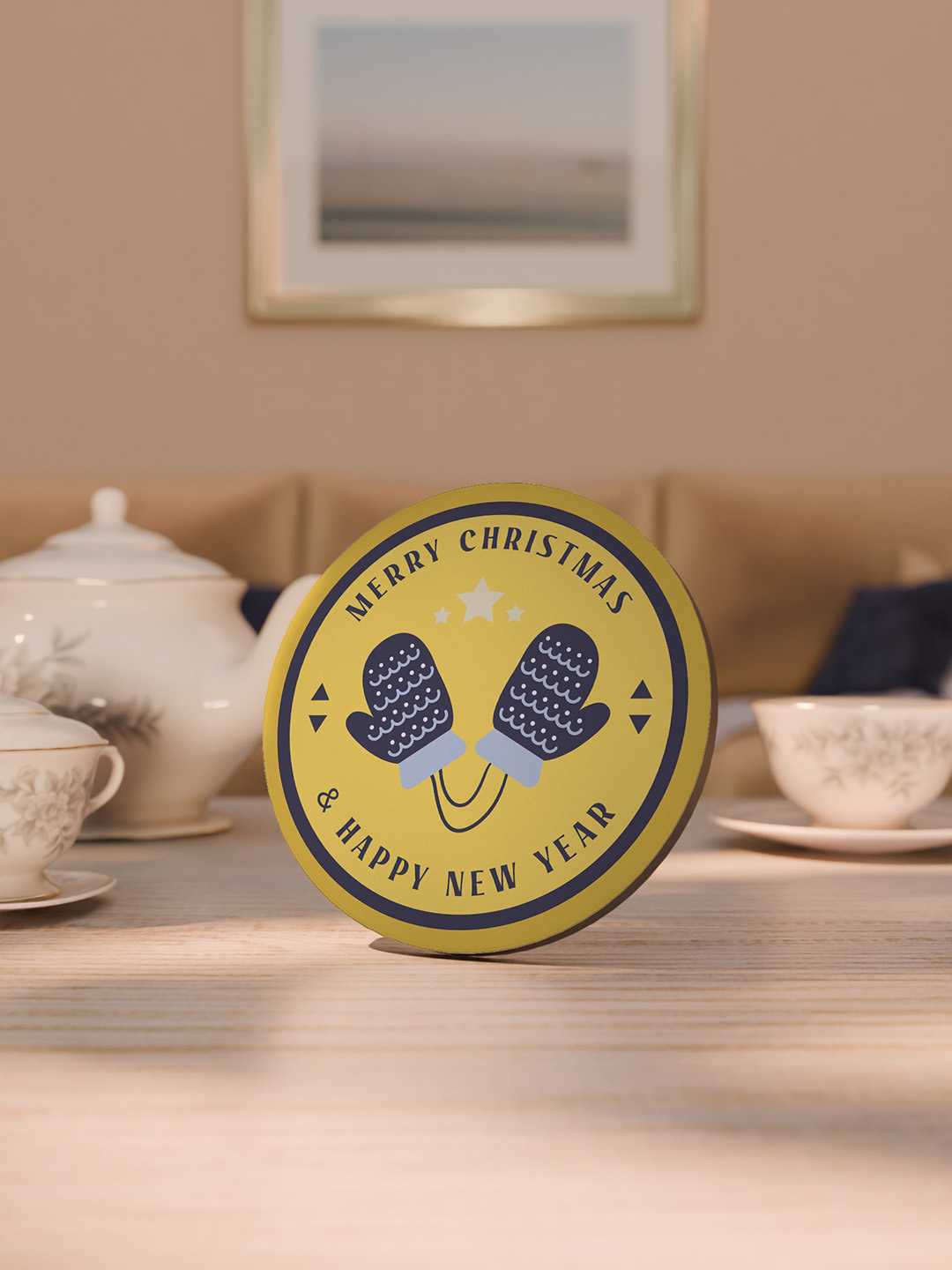 Christmas Graphic Coasters - Pack of 6