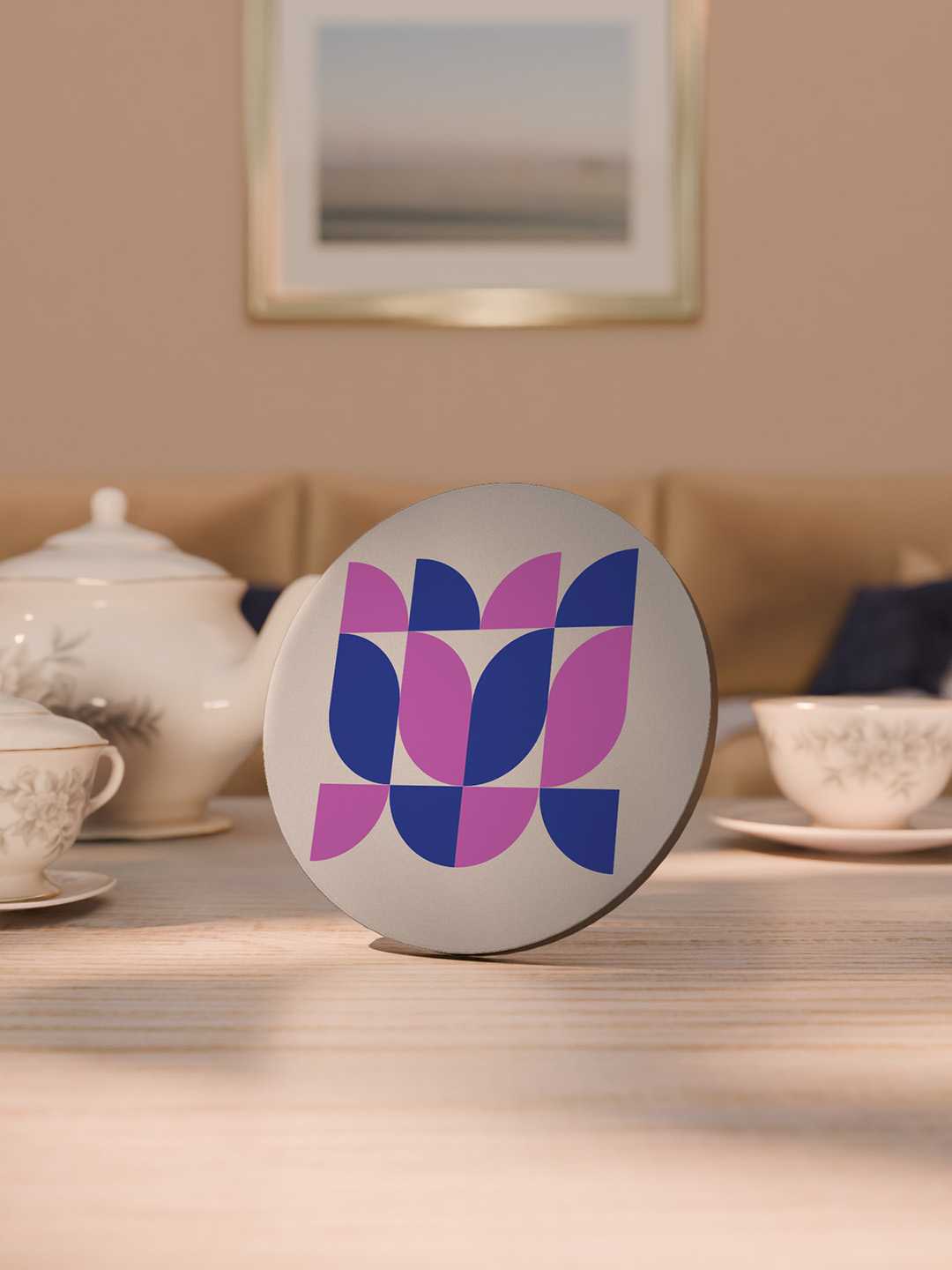 Geo Floral Graphic Coasters - Pack of 6