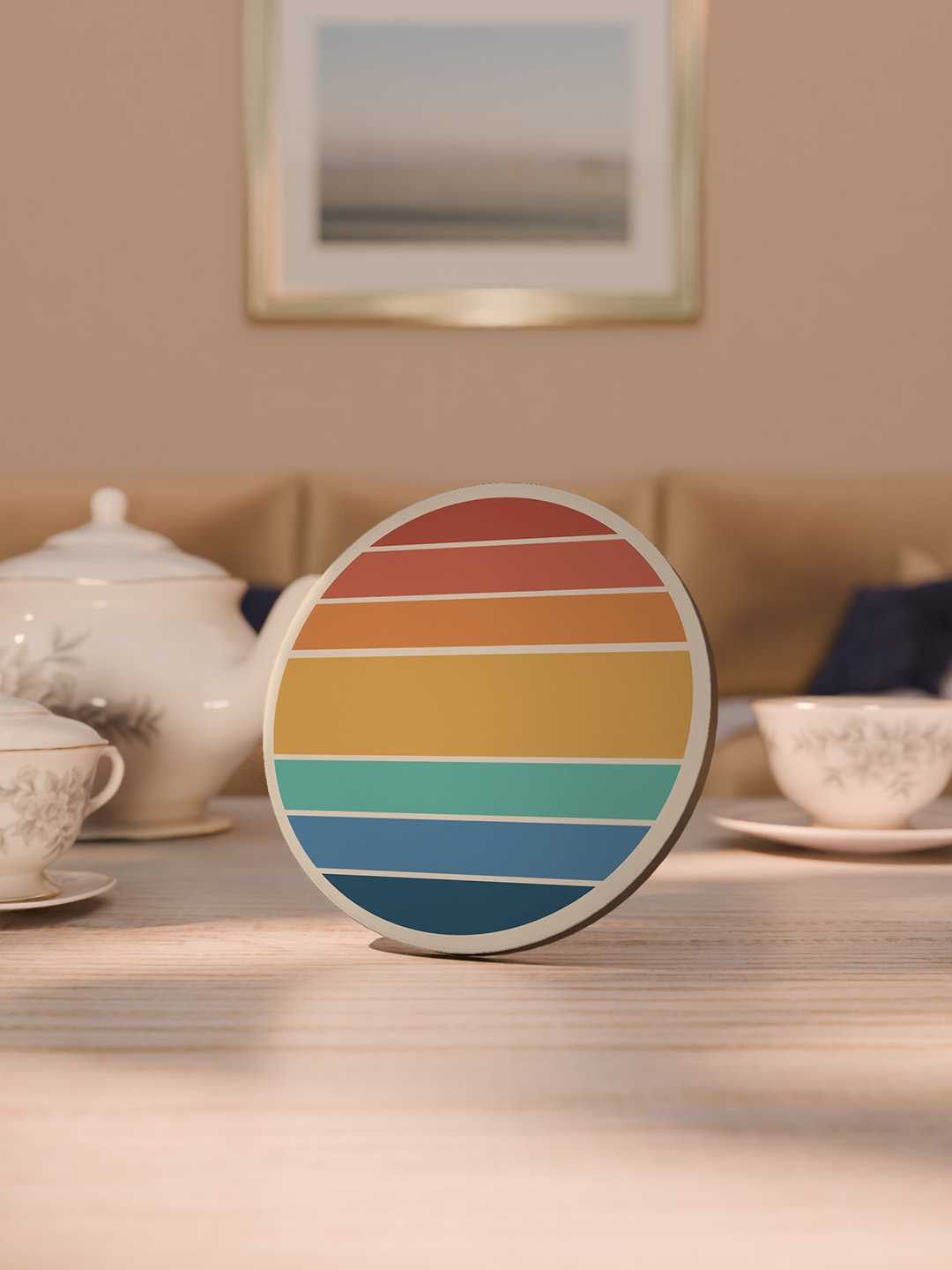 Retro Pattern Graphic Coasters - Pack of 6