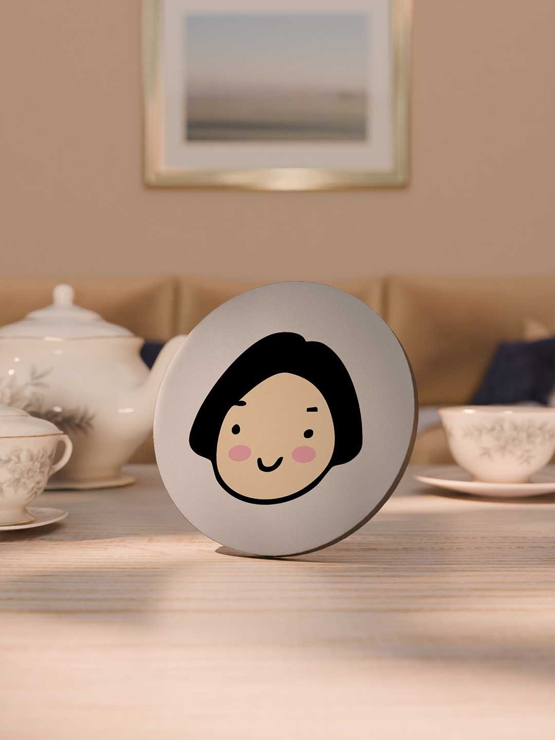 Face Expression Graphic Coasters - Pack of 6