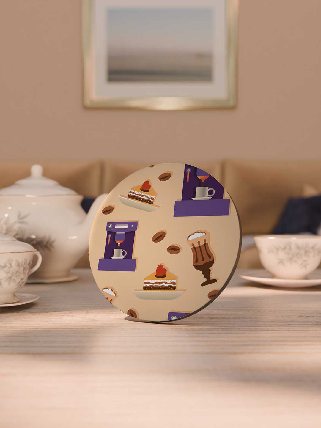 Brew & Bakery Graphic Coasters - Pack of 6