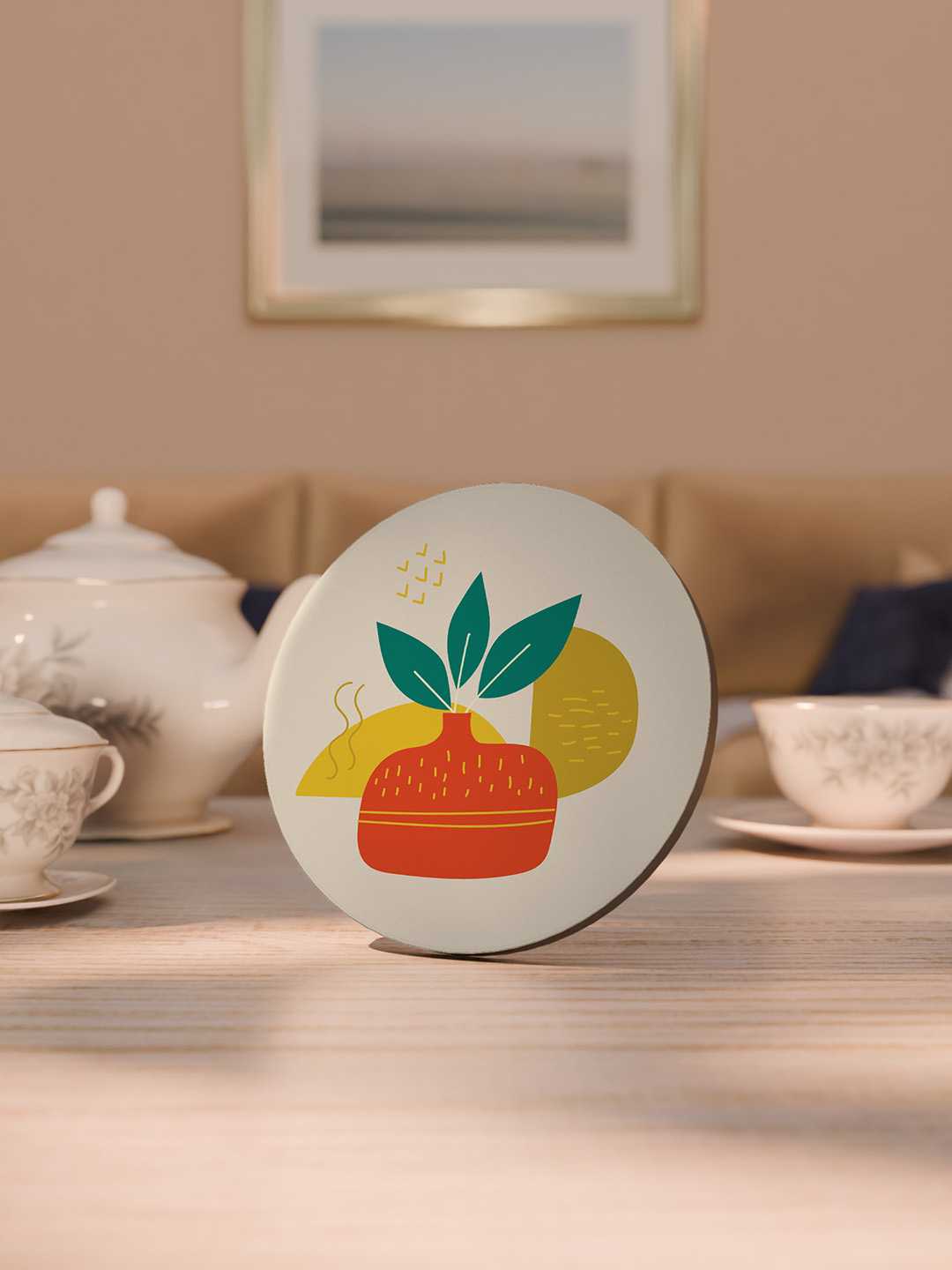 Boho Bloom Graphic Coasters - Pack of 6