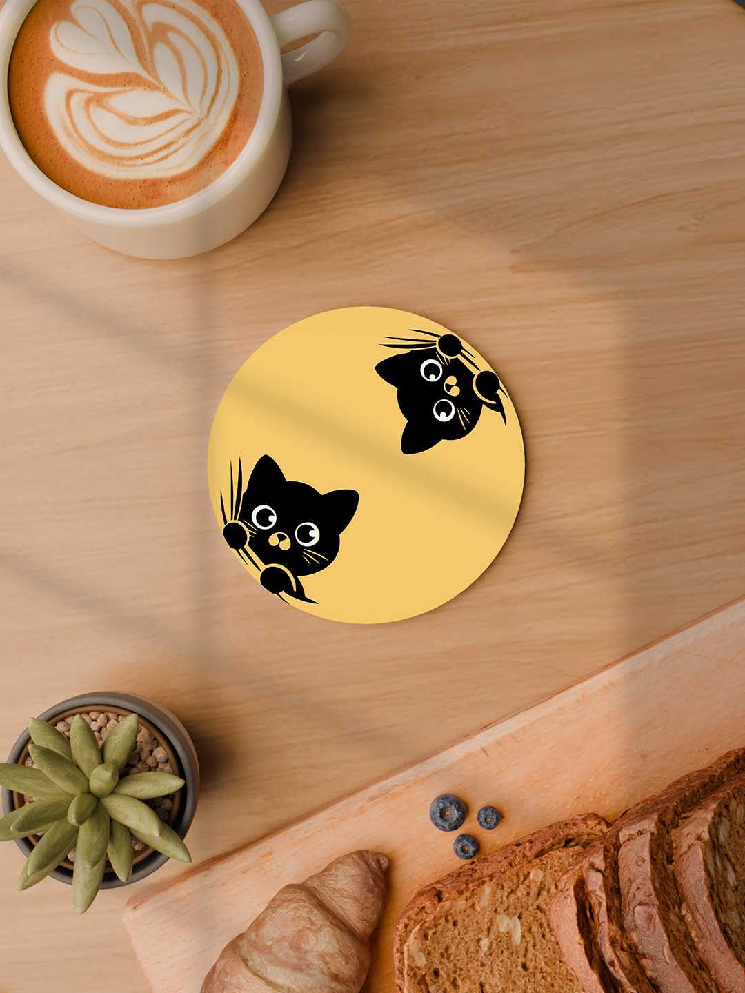 Cats Graphic Coasters - Pack of 6