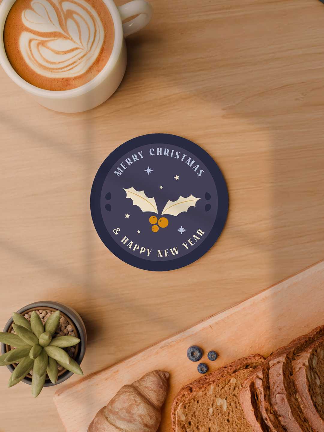 Christmas Graphic Coasters - Pack of 6