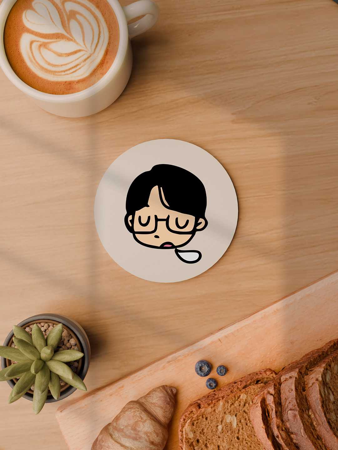 Face Expression Graphic Coasters - Pack of 6