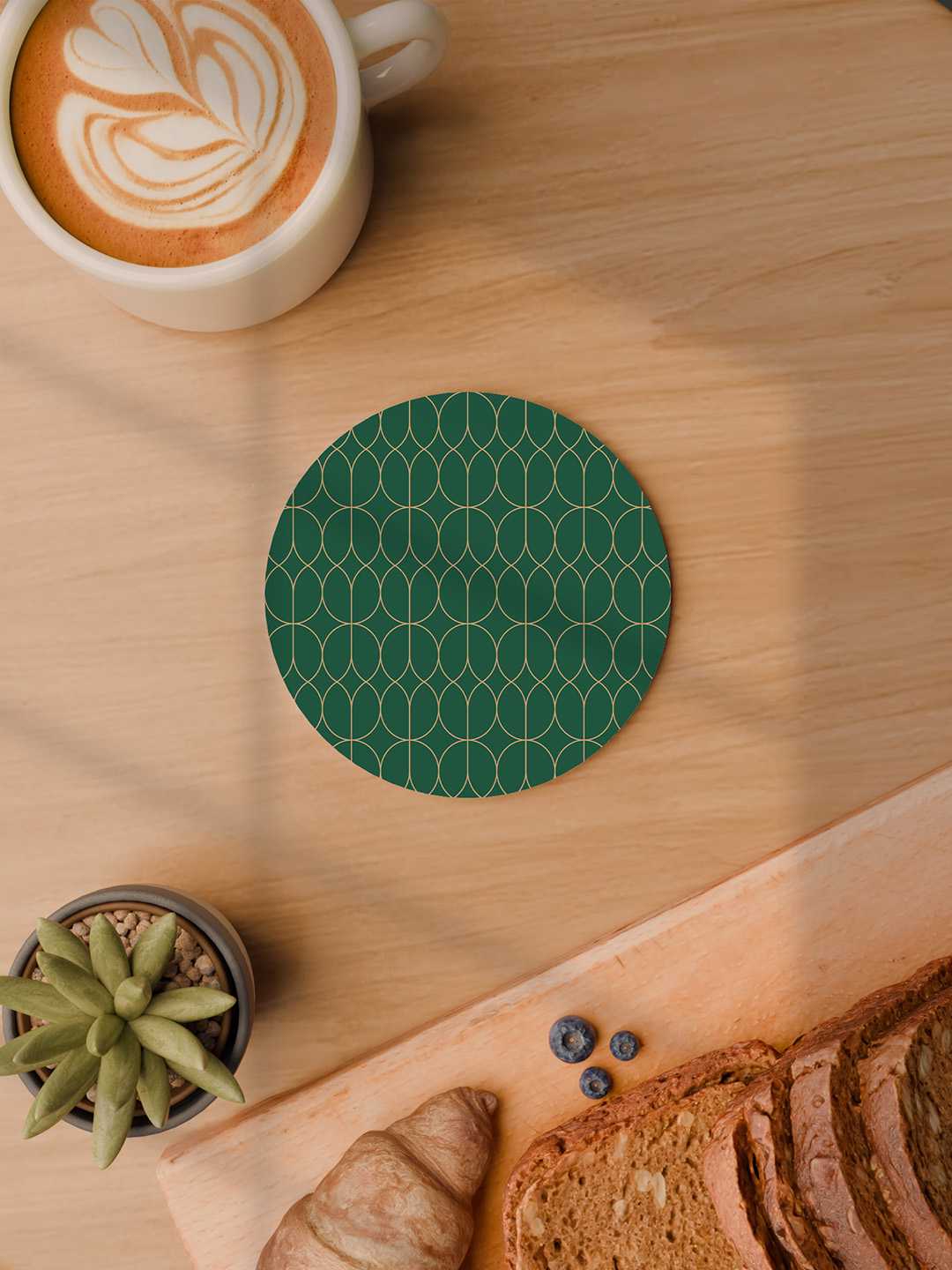 Elegant Luxe Pattern Graphic Coasters - Pack of 6