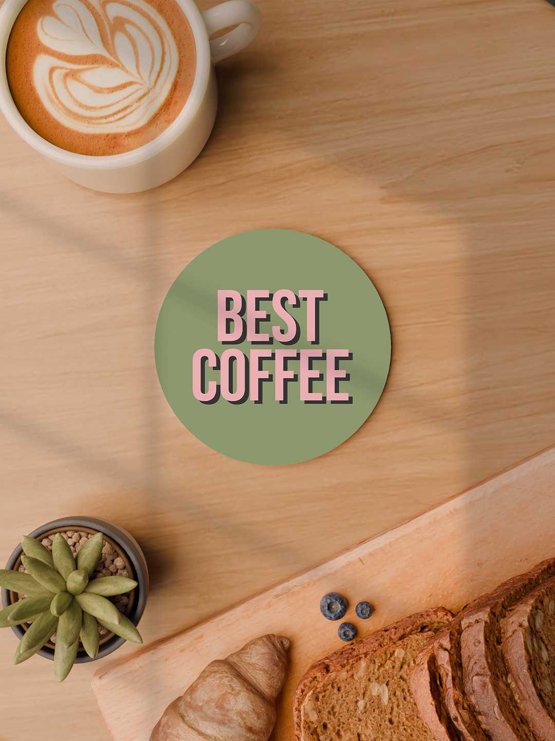Love and Latte Graphic Coasters - Pack of 6