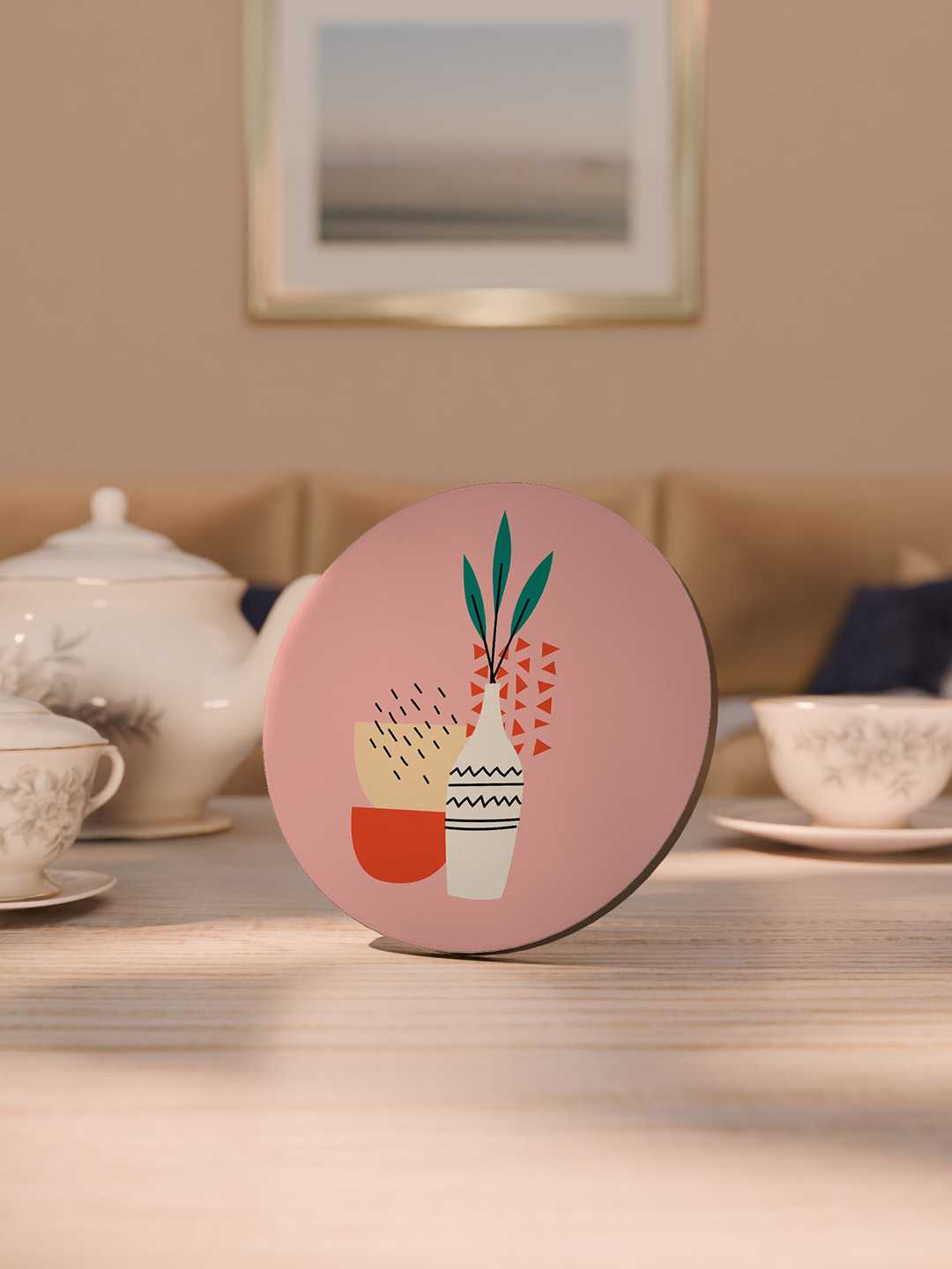 Boho Bloom Graphic Coasters - Pack of 6