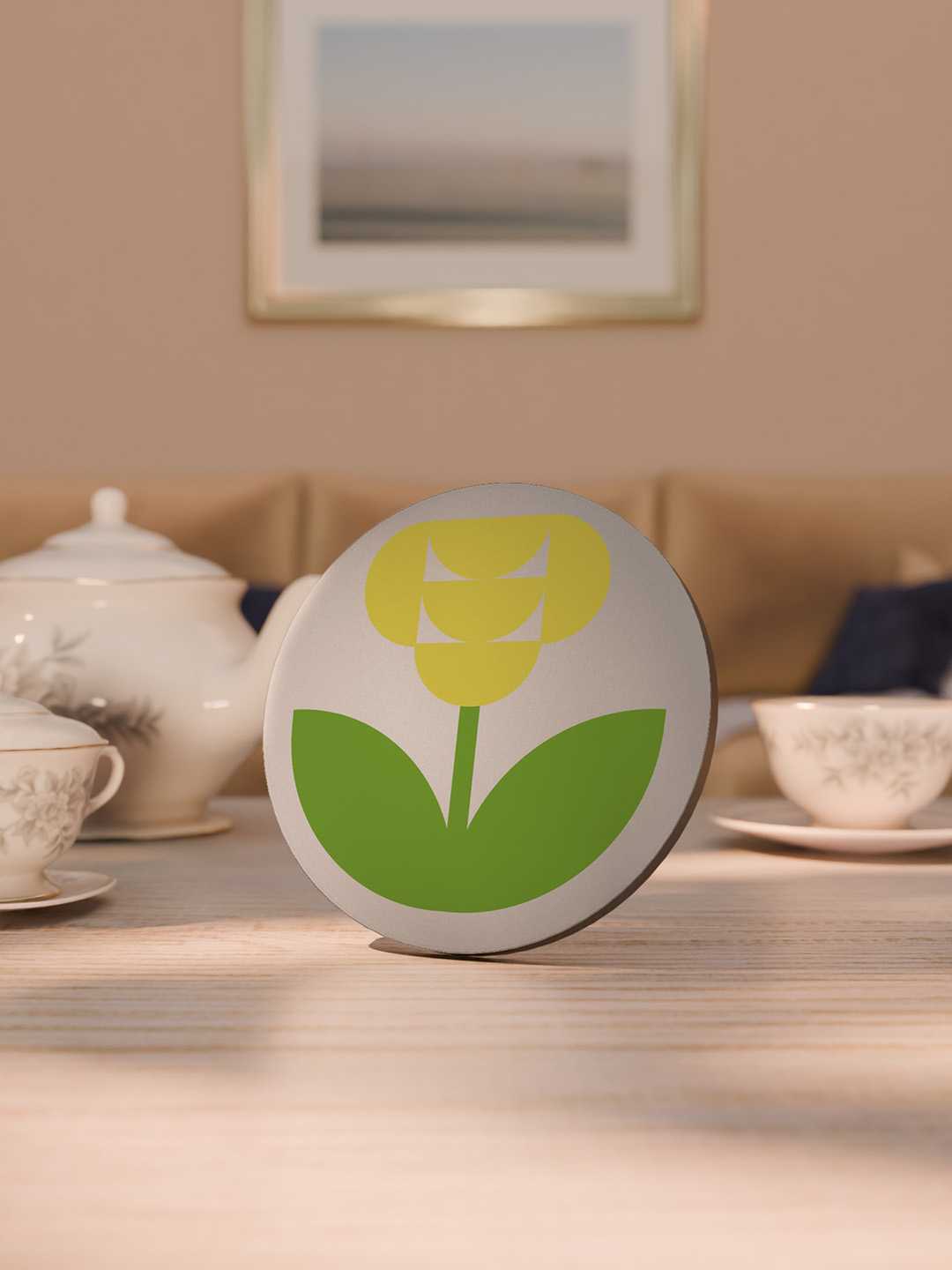 Geo Floral Graphic Coasters - Pack of 6