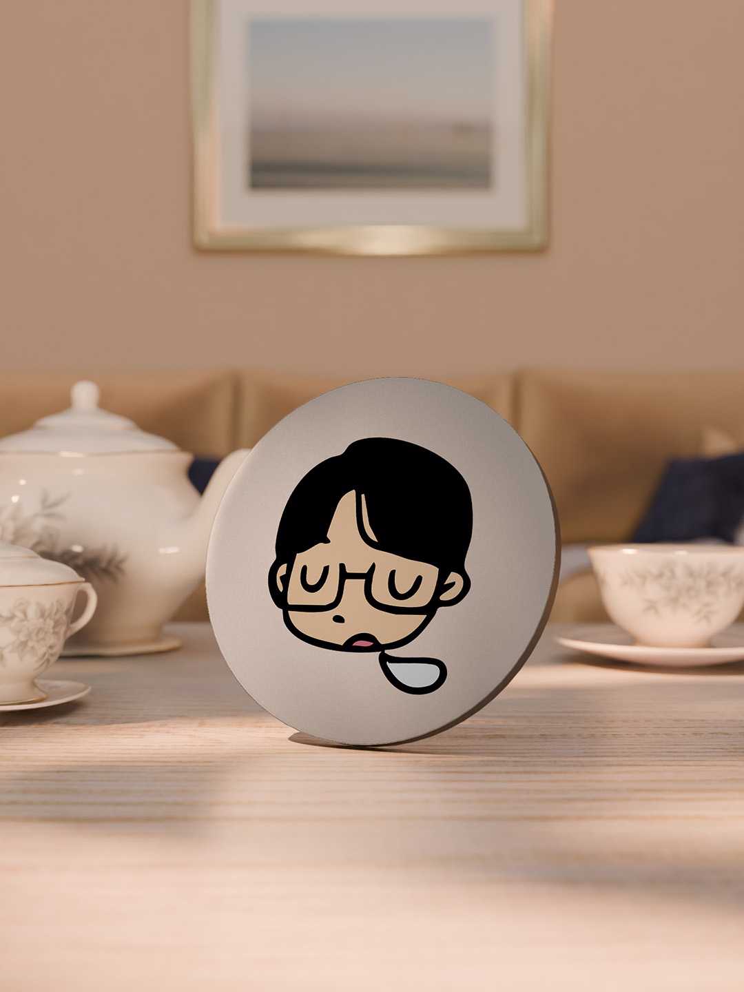 Face Expression Graphic Coasters - Pack of 6