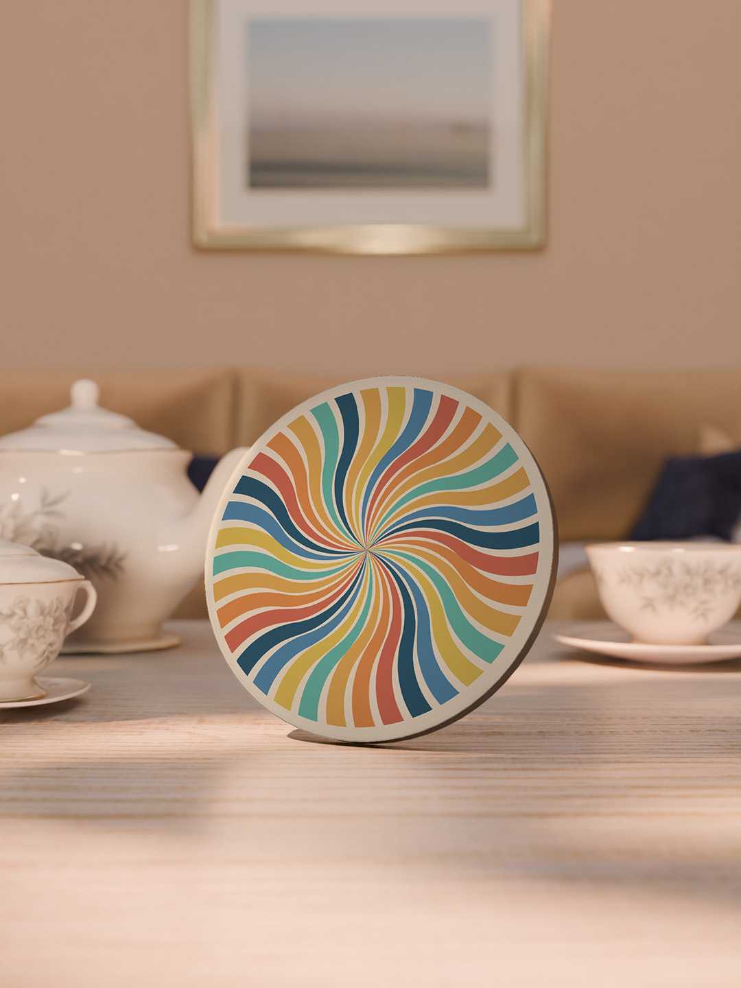 Retro Pattern Graphic Coasters - Pack of 6