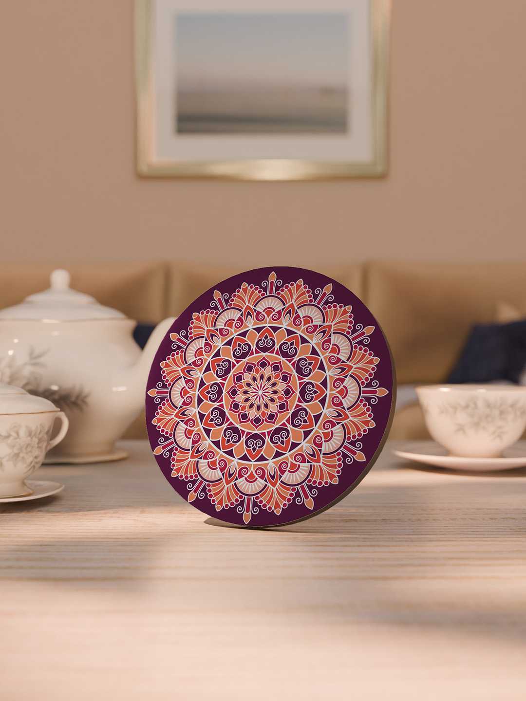 Mandala Pattern Graphic Coasters - Pack of 6