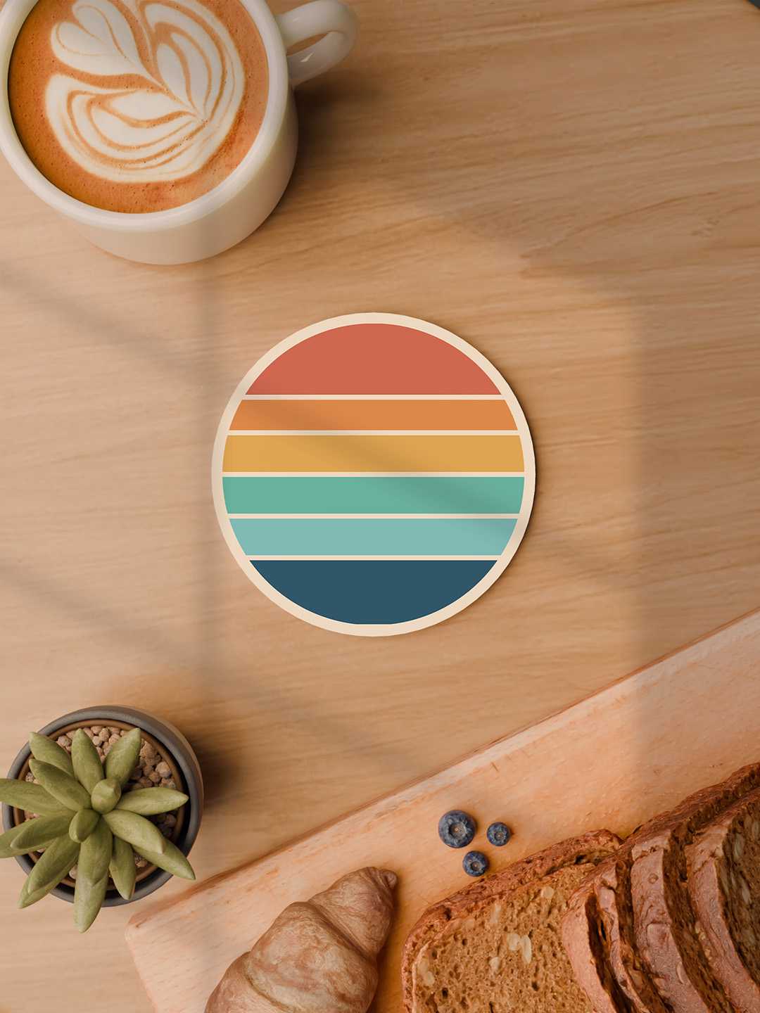 Retro Pattern Graphic Coasters - Pack of 6