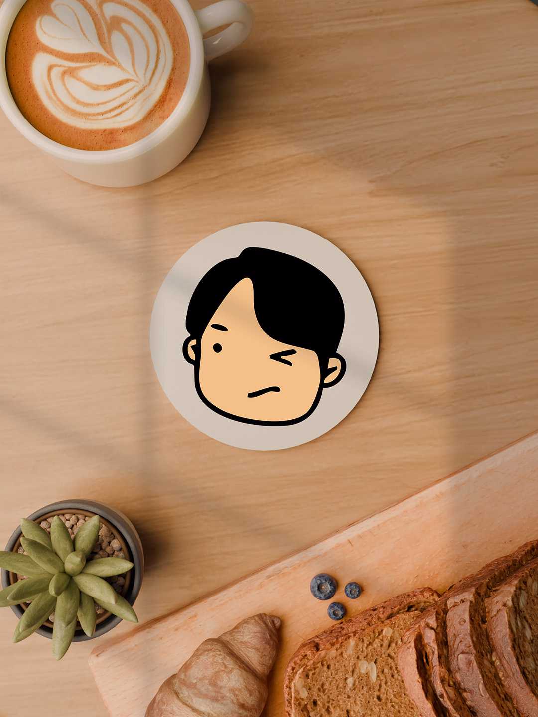 Face Expression Graphic Coasters - Pack of 6