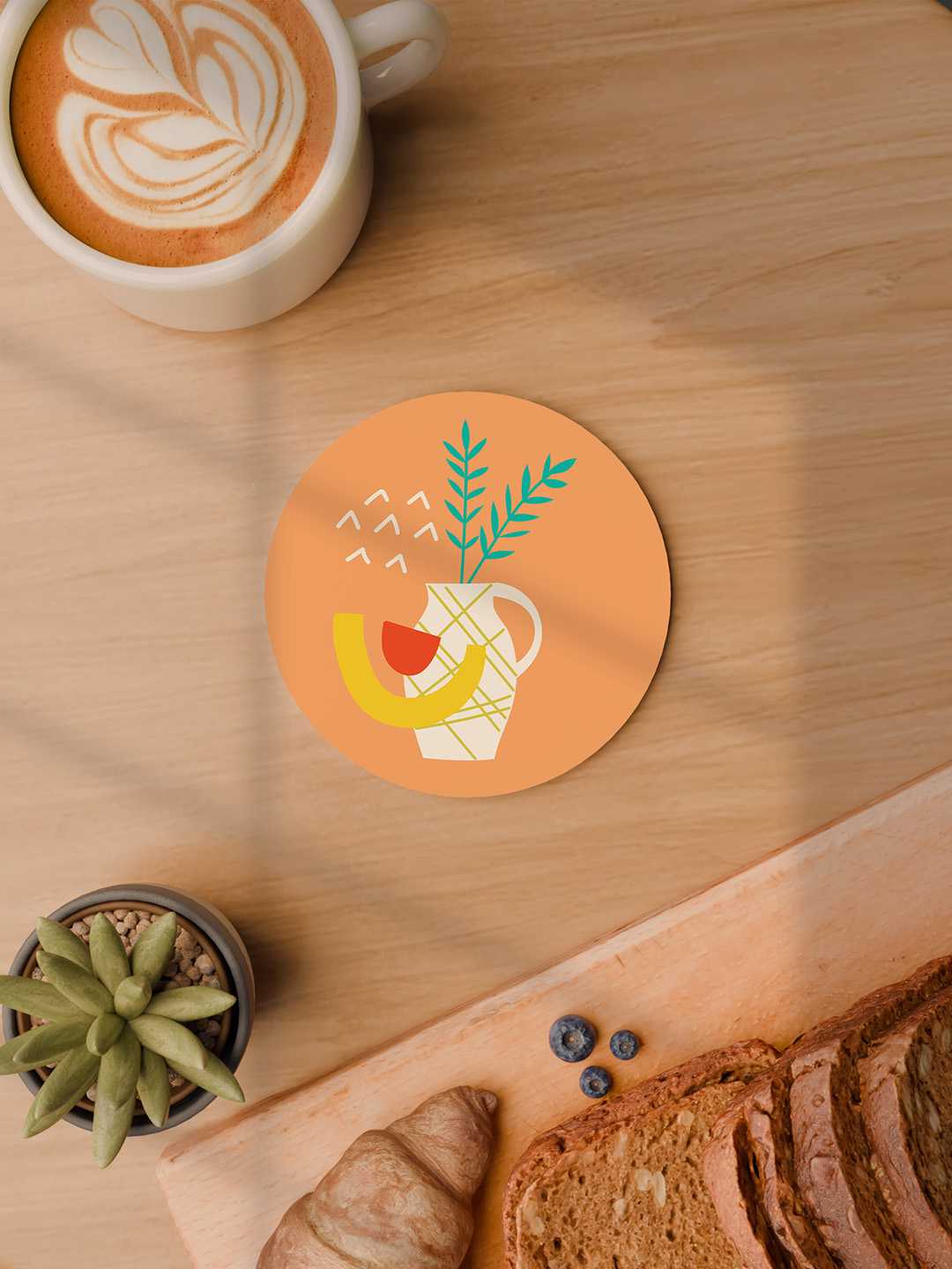 Boho Bloom Graphic Coasters - Pack of 6