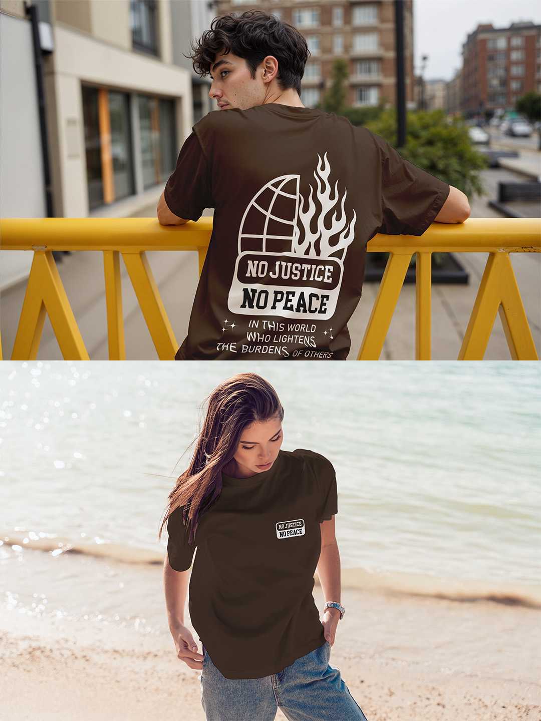 No Justice No Peace Oversized Tee